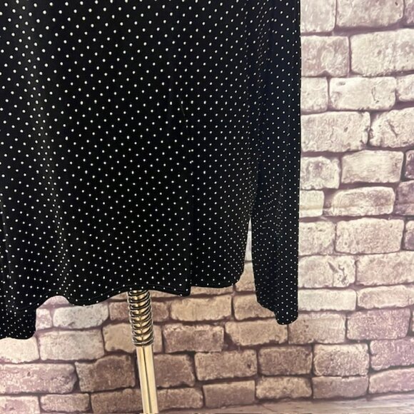 Chico's Travelers Black & White Polka Dot Cardigan Sweater Size XL - Picture 7 of 9